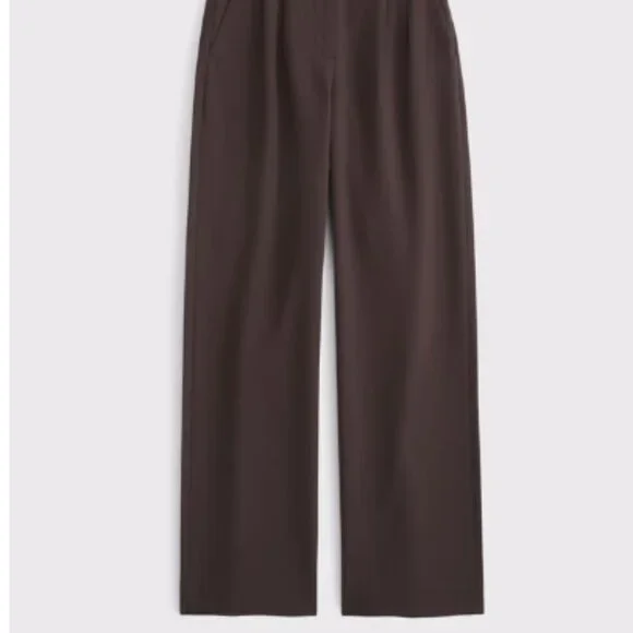 Abercrombie Curve Love A&F Sloane Tailored Wide Leg Pant - Picture 4 of 4